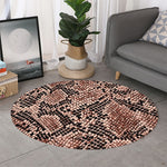 Watercolor Snakeskin Print Round Rug