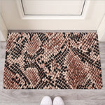 Watercolor Snakeskin Print Rubber Doormat