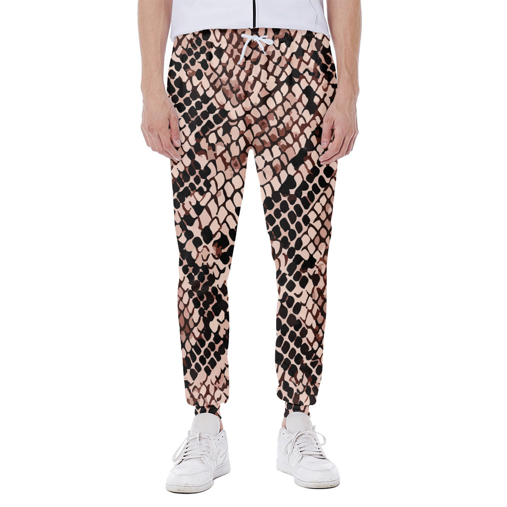 Watercolor Snakeskin Print Scuba Joggers