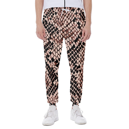 Watercolor Snakeskin Print Scuba Joggers