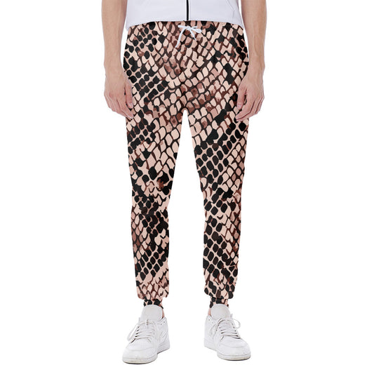 Watercolor Snakeskin Print Scuba Joggers