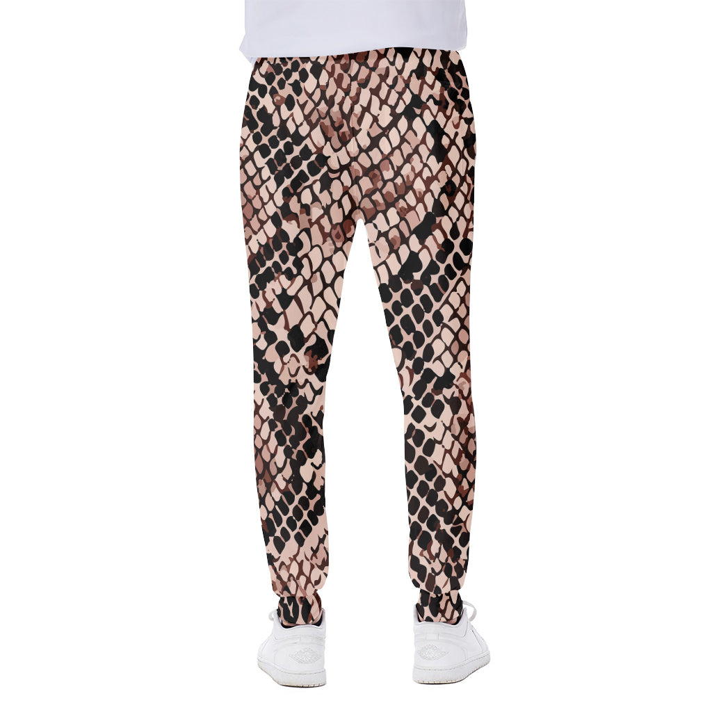 Watercolor Snakeskin Print Scuba Joggers