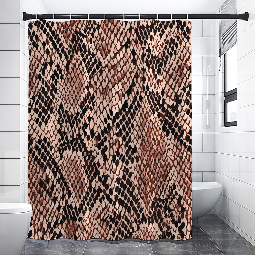 Watercolor Snakeskin Print Shower Curtain