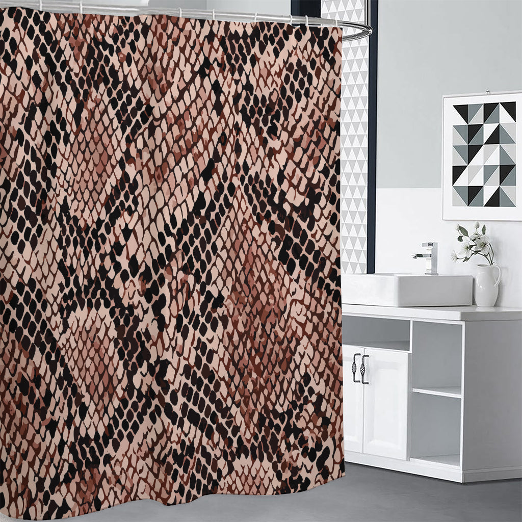 Watercolor Snakeskin Print Shower Curtain