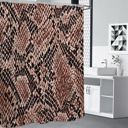 Watercolor Snakeskin Print Shower Curtain