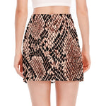 Watercolor Snakeskin Print Side Slit Mini Skirt