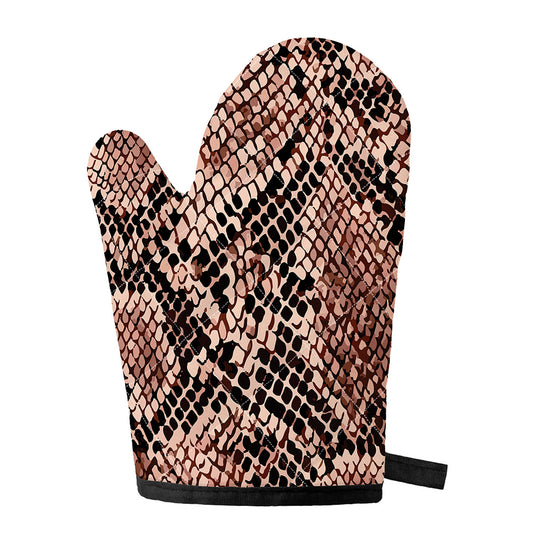 Watercolor Snakeskin Print Single Oven Mitt