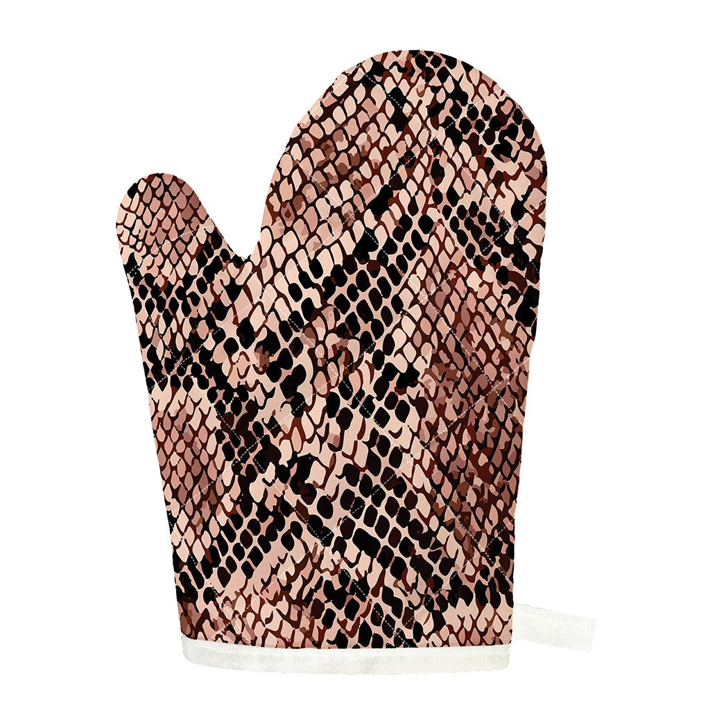 Watercolor Snakeskin Print Single Oven Mitt