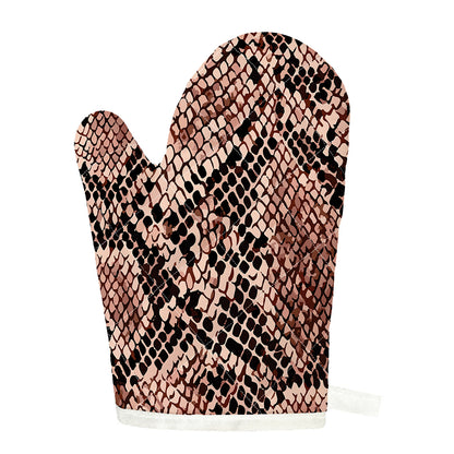 Watercolor Snakeskin Print Single Oven Mitt
