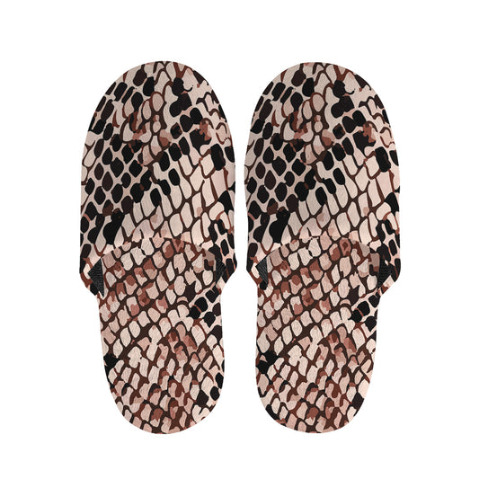 Watercolor Snakeskin Print Slippers