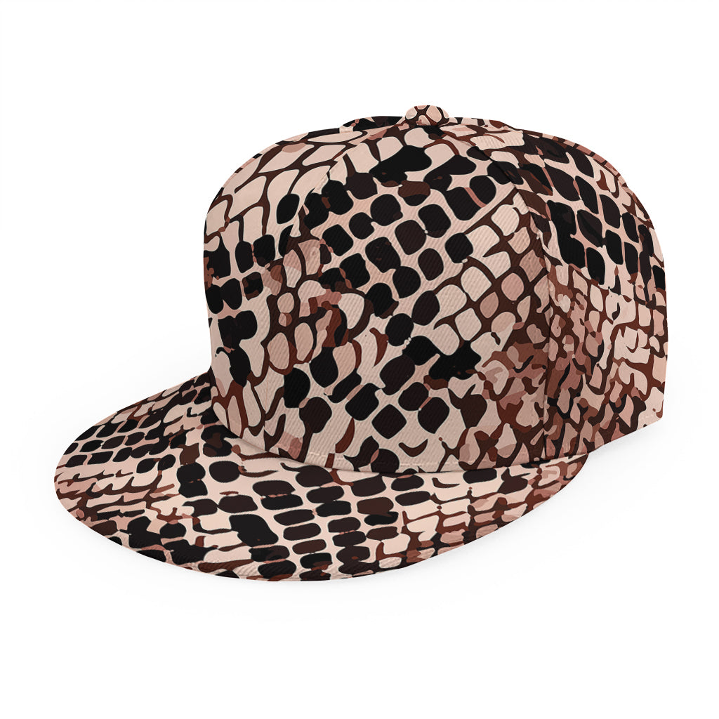 Watercolor Snakeskin Print Snapback Cap