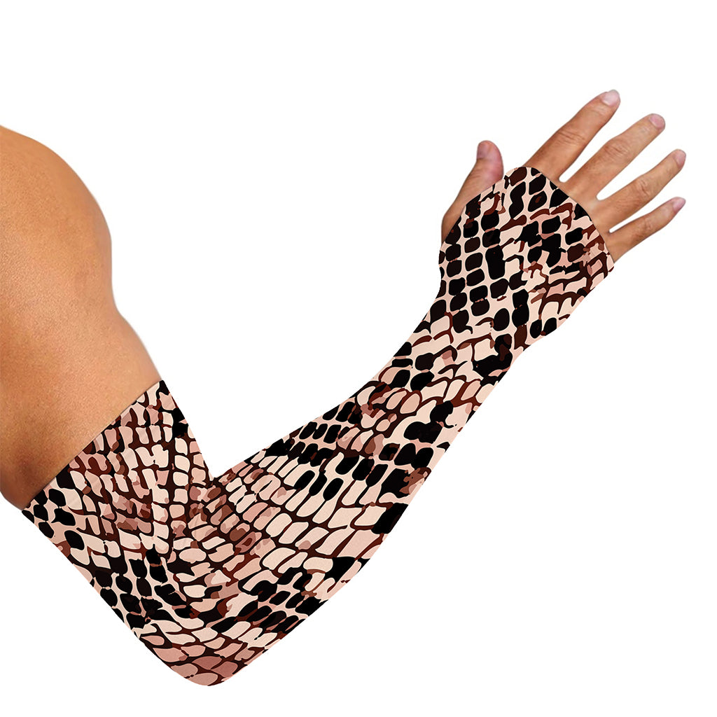 Watercolor Snakeskin Print Sun Protection Arm Sleeves