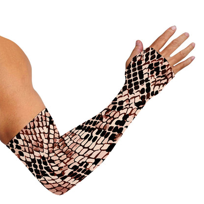 Watercolor Snakeskin Print Sun Protection Arm Sleeves