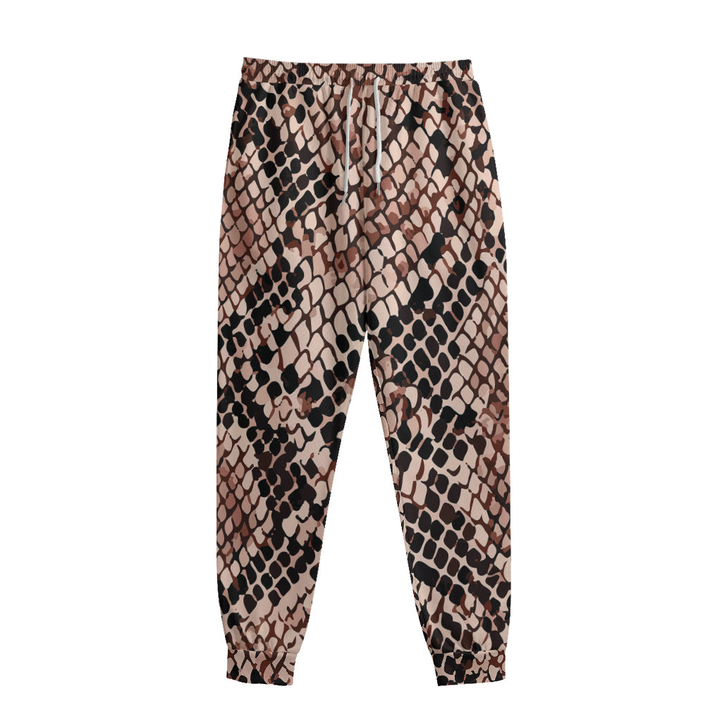 Watercolor Snakeskin Print Sweatpants