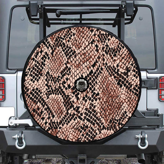 Watercolor Snakeskin Print Tire Cover With Camera Hole