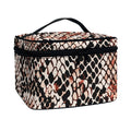 Watercolor Snakeskin Print Travel Makeup Bag