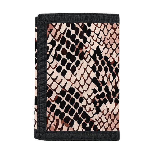 Watercolor Snakeskin Print Trifold Wallet