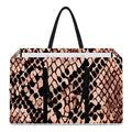 Watercolor Snakeskin Print Utility Tote Bag
