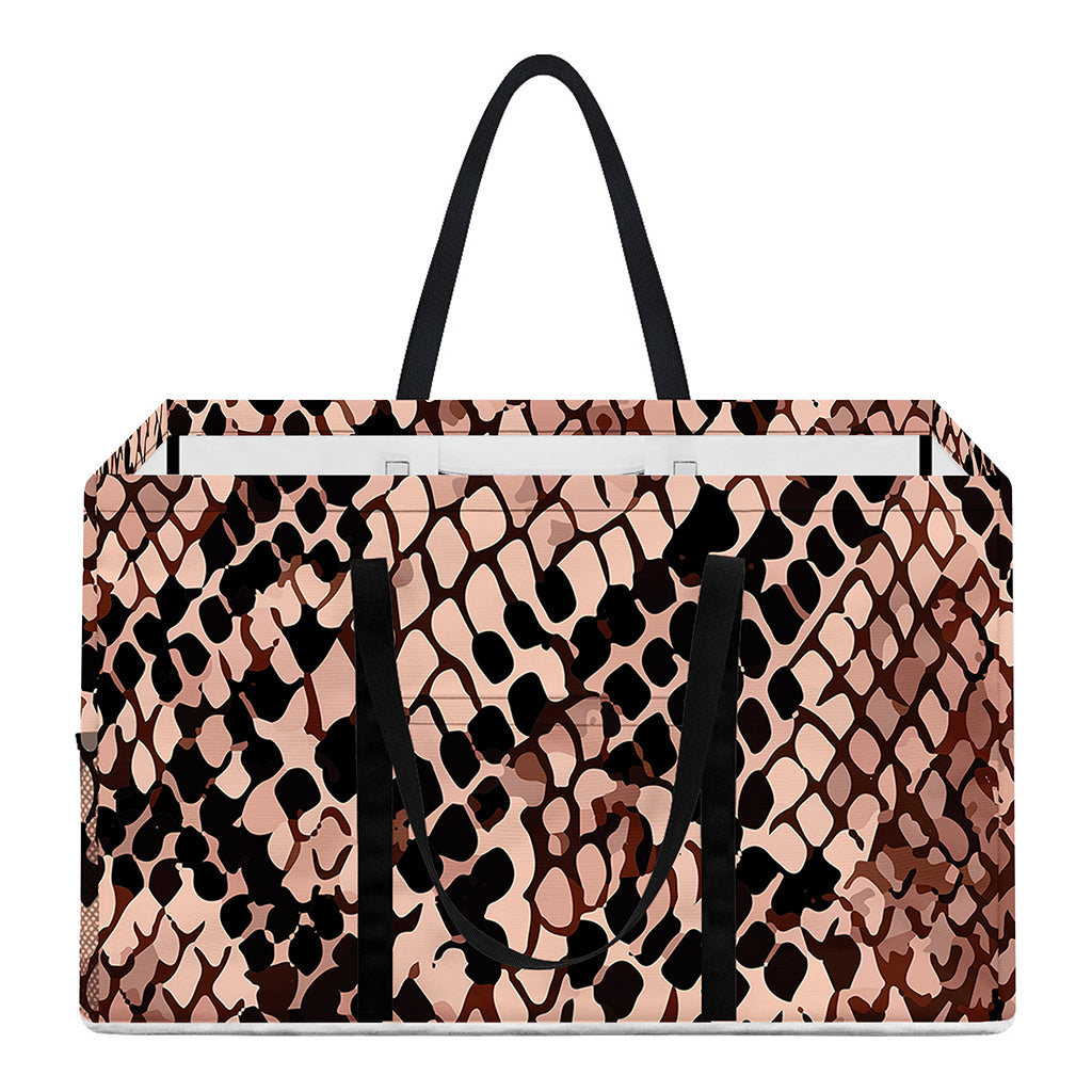 Watercolor Snakeskin Print Utility Tote Bag