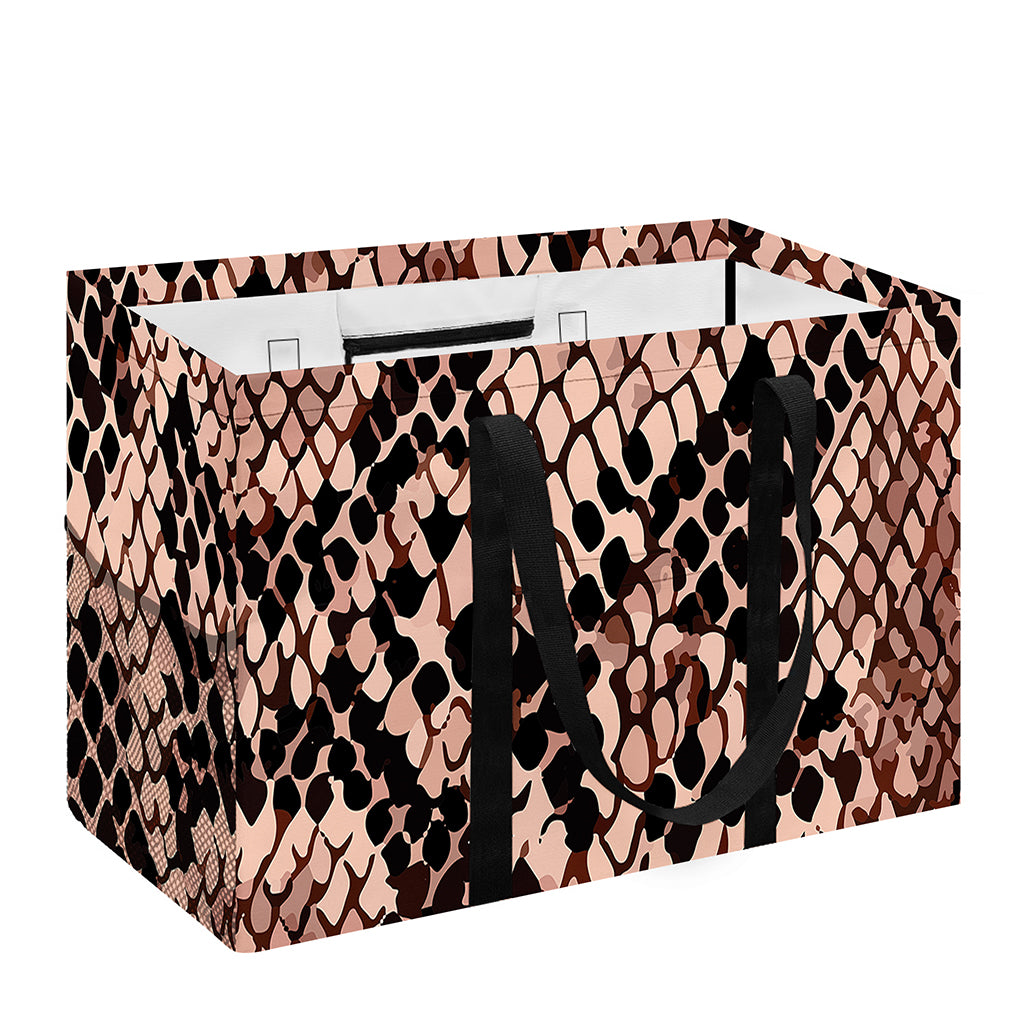 Watercolor Snakeskin Print Utility Tote Bag