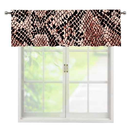 Watercolor Snakeskin Print Window Valance