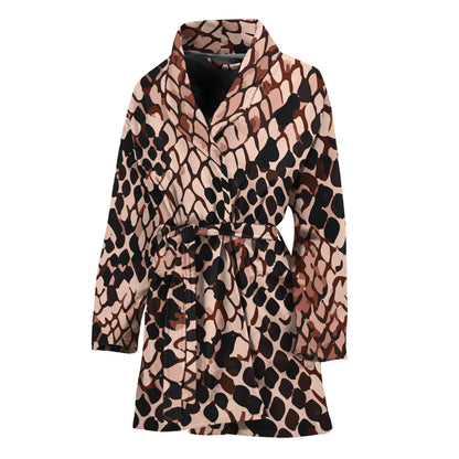 Watercolor Snakeskin Print Women's Bathrobe