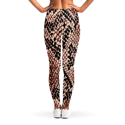 Watercolor Snakeskin Print Women's Leggings