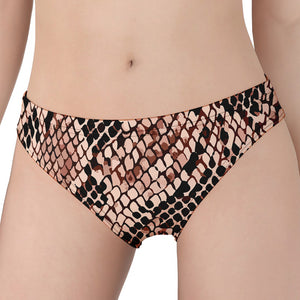 Watercolor Snakeskin Print Women's Panties