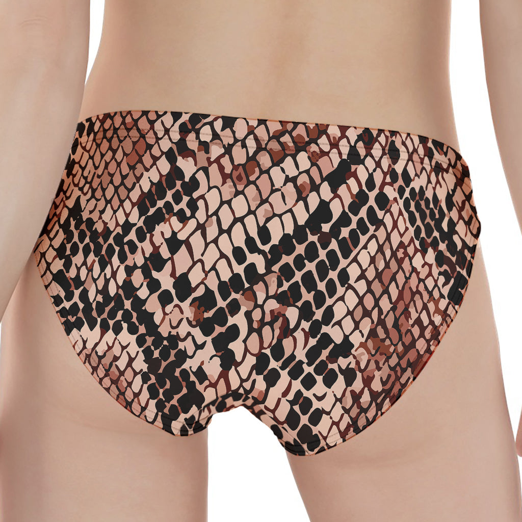 Watercolor Snakeskin Print Women's Panties