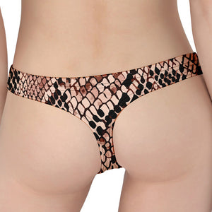 Watercolor Snakeskin Print Women's Thong