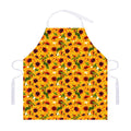 Watercolor Sunflower Pattern Print Adjustable Apron
