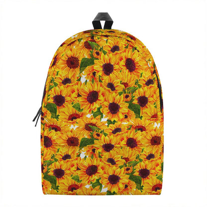 Watercolor Sunflower Pattern Print Backpack