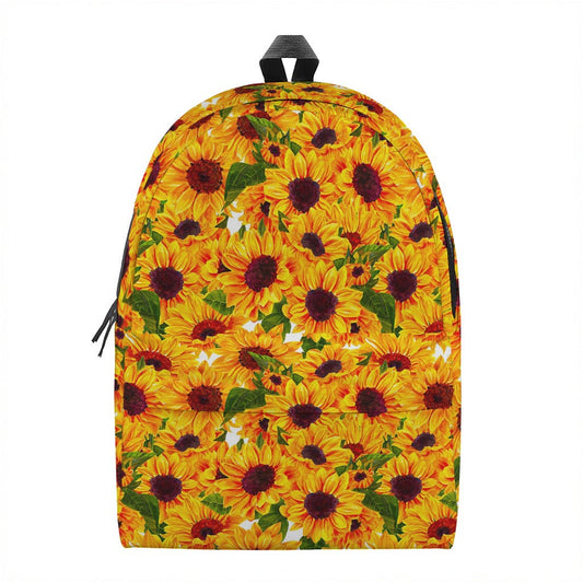 Watercolor Sunflower Pattern Print Backpack