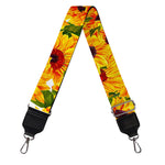 Watercolor Sunflower Pattern Print Bag Strap