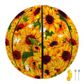 Watercolor Sunflower Pattern Print Basketball