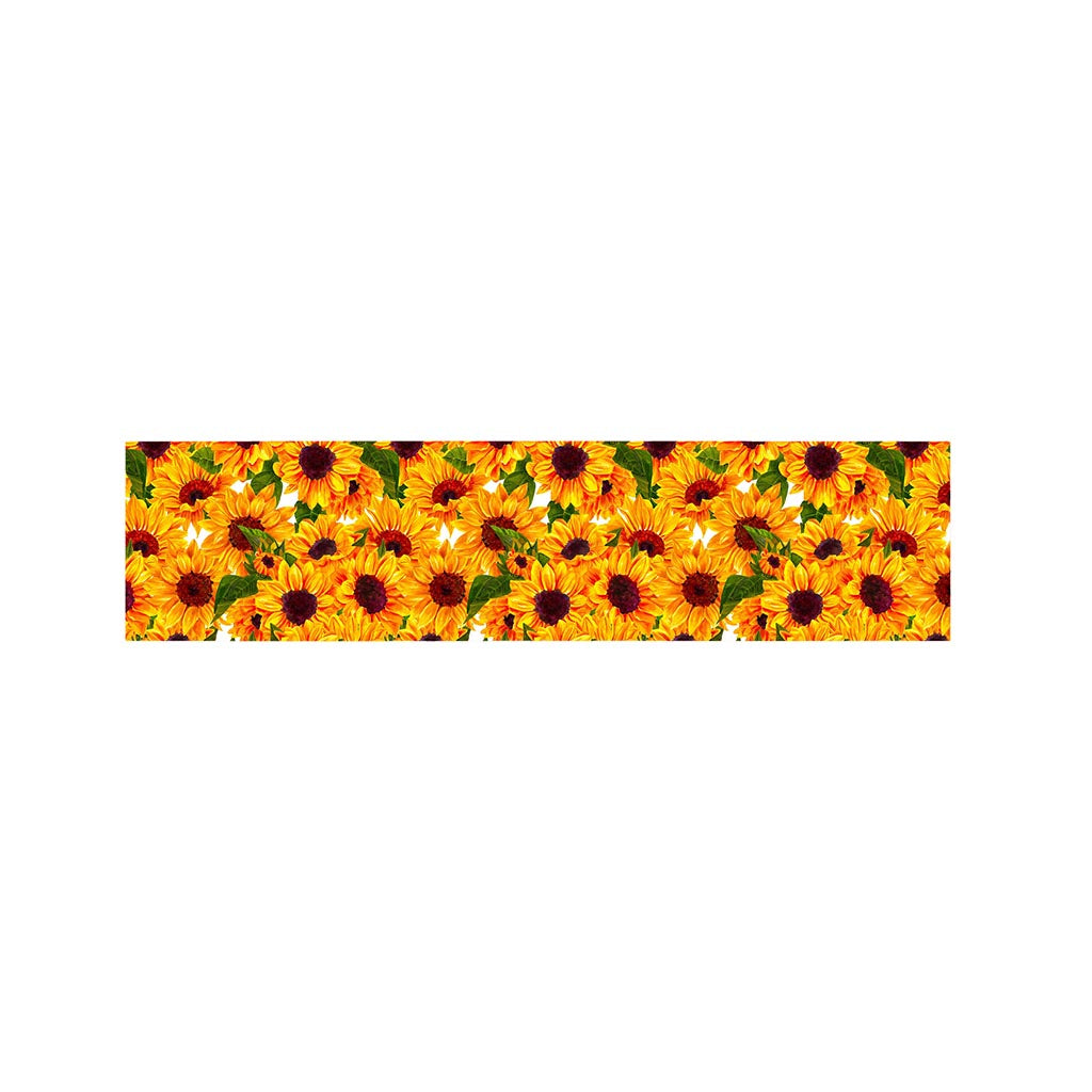 Watercolor Sunflower Pattern Print Bed Runner
