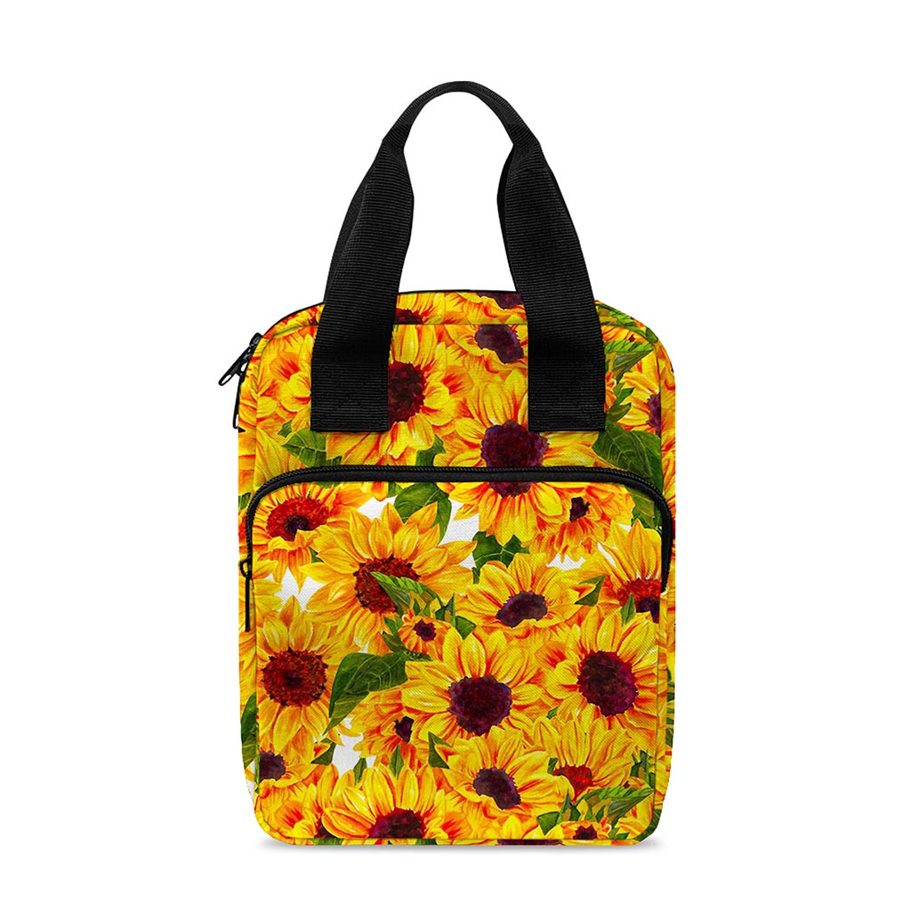 Watercolor Sunflower Pattern Print Bible Tote Bag