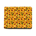 Watercolor Sunflower Pattern Print Bifold Wallet