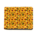 Watercolor Sunflower Pattern Print Bifold Wallet