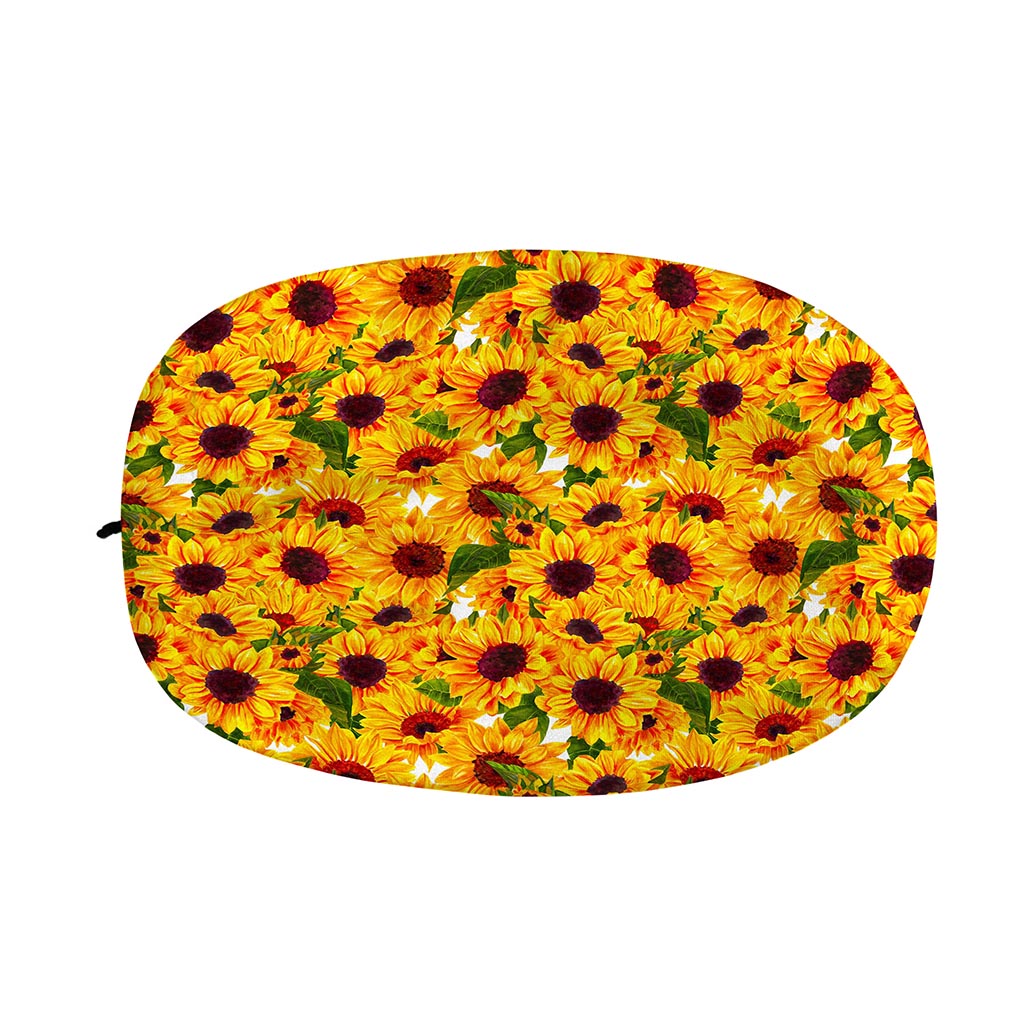 Watercolor Sunflower Pattern Print Car Side Mirror Covers