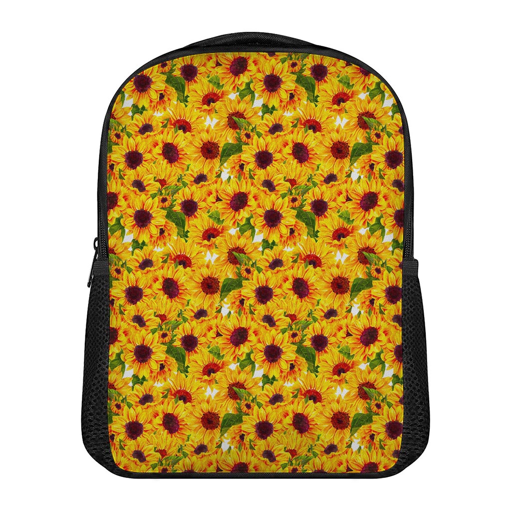 Watercolor Sunflower Pattern Print Casual Backpack
