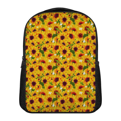 Watercolor Sunflower Pattern Print Casual Backpack