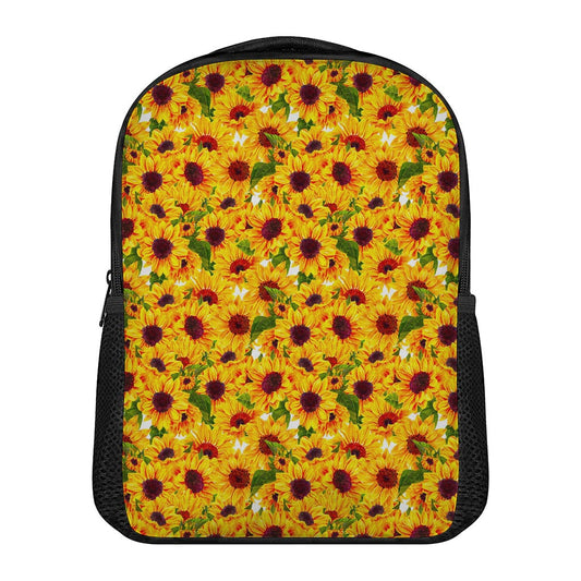 Watercolor Sunflower Pattern Print Casual Backpack
