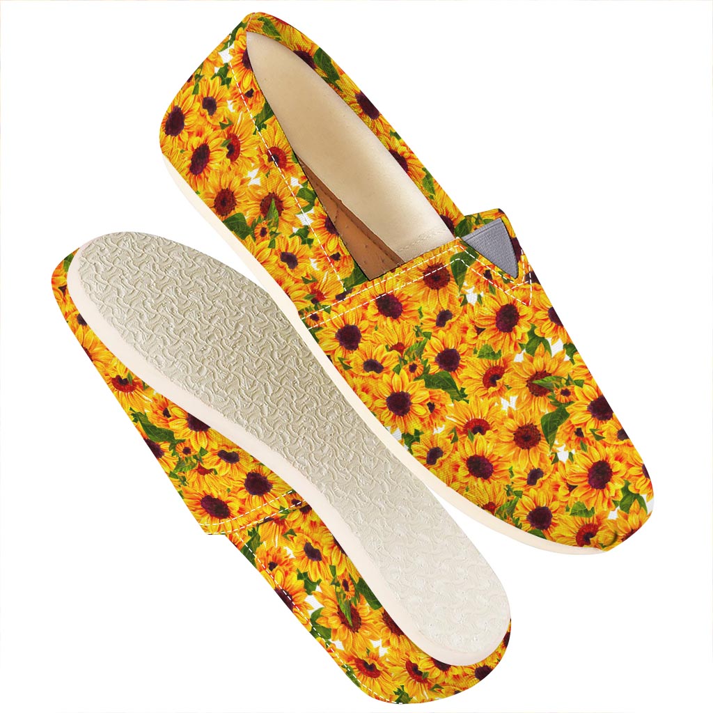 Watercolor Sunflower Pattern Print Casual Shoes