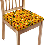 Watercolor Sunflower Pattern Print Chair Cushion Cover