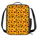 Watercolor Sunflower Pattern Print Crossbody Lunch Bag