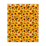 Watercolor Sunflower Pattern Print Curtain