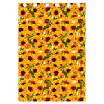 Watercolor Sunflower Pattern Print Curtain