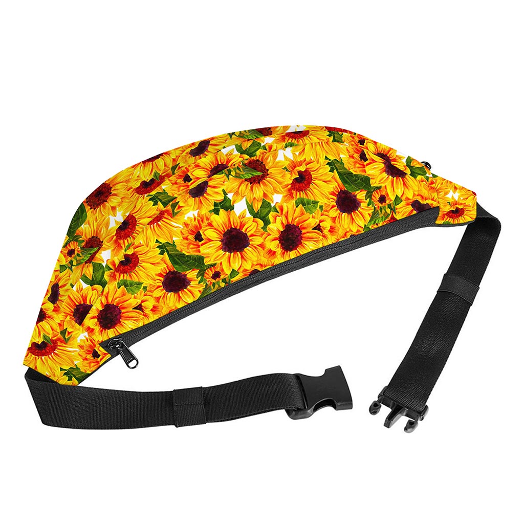 Watercolor Sunflower Pattern Print Fanny Pack
