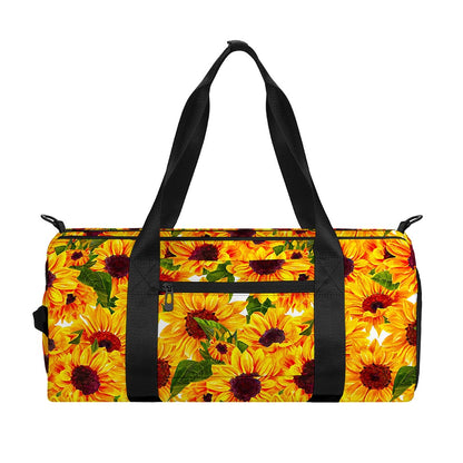 Watercolor Sunflower Pattern Print Gym Bag